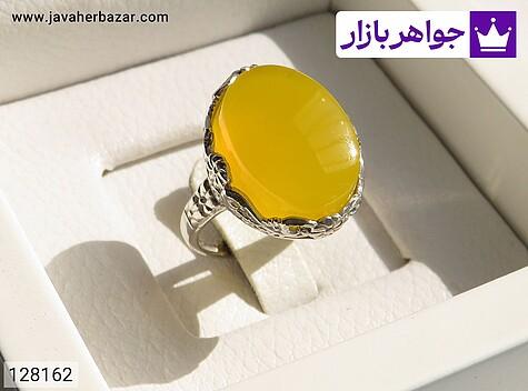 انگشتر نقره عقیق زرد زنانه [شرف الشمس] - 128162